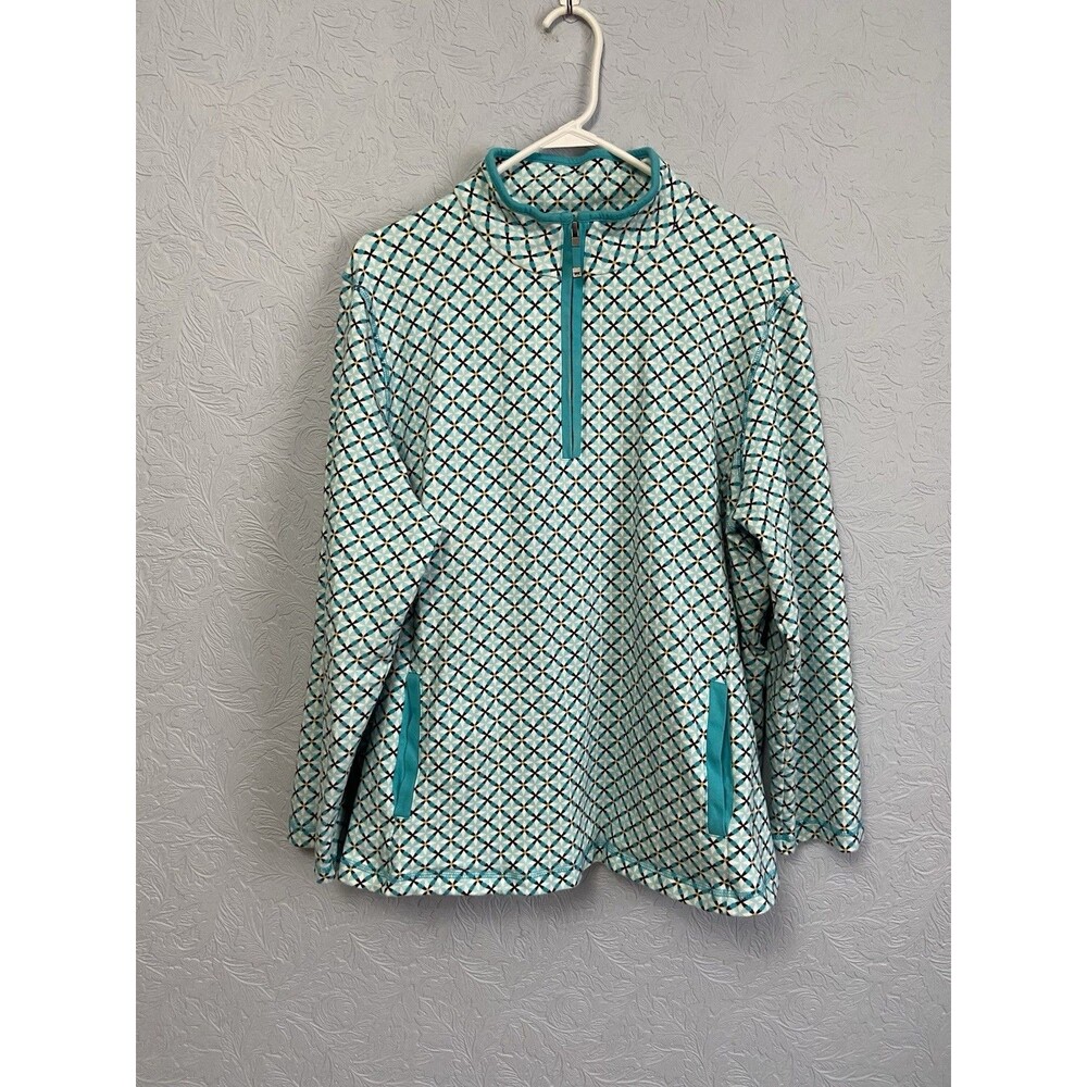 Talbots Size 3X 1/4 Zip Pullover With Pockets B16